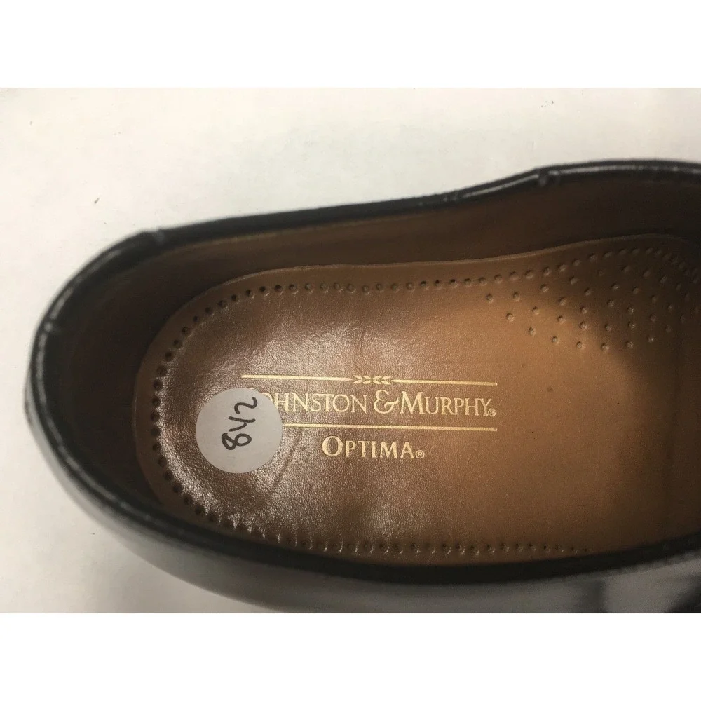 JOHNSTON & MURPHY Optima Mens Dress Shoes Size‎ 8.5 Oxford, Burgundy, Q